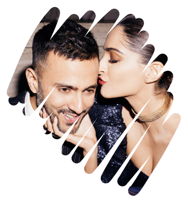 Mr and Mrs Ahuja at Natasha Poonawalla’s bash @sonamakapoor @anandahuja German Larkin