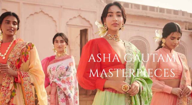 Amazing Karwa Chauth outfit available at Label Asha Gautam