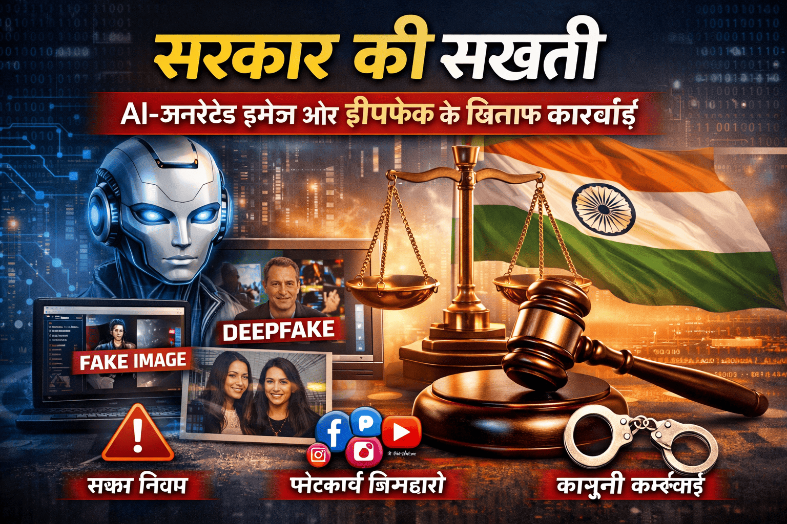सरकार की नई कार्रवाई: AI-जनरेटेड इमेज और डीपफेक के खिलाफ सख़्त कदम