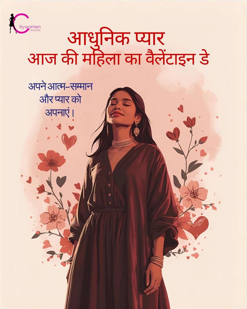 आधुनिक प्यार आज की महिला का वैलेंटाइन डे