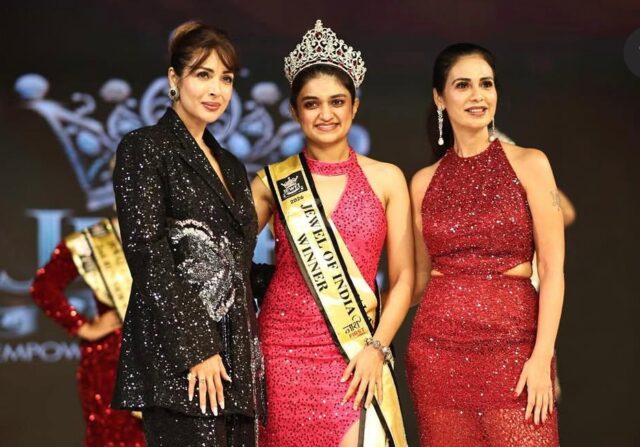 Dr Ishita Joshi crowned by Malaika Arora at NariFirst Jewel of India Season 3