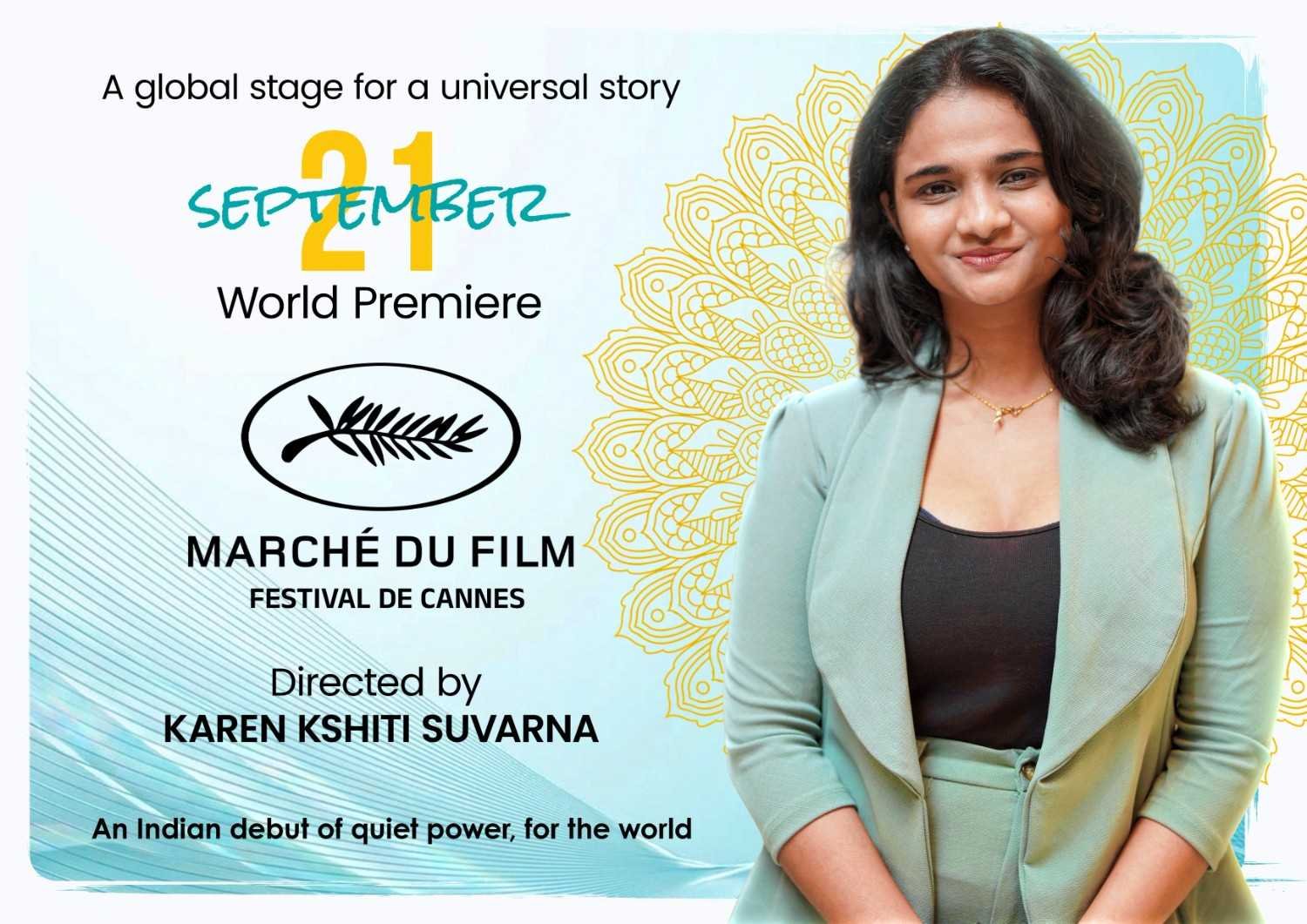 Karen Kshiti Suvarna at Cannes 2026 premiere of her debut film SEPTEMBER 21