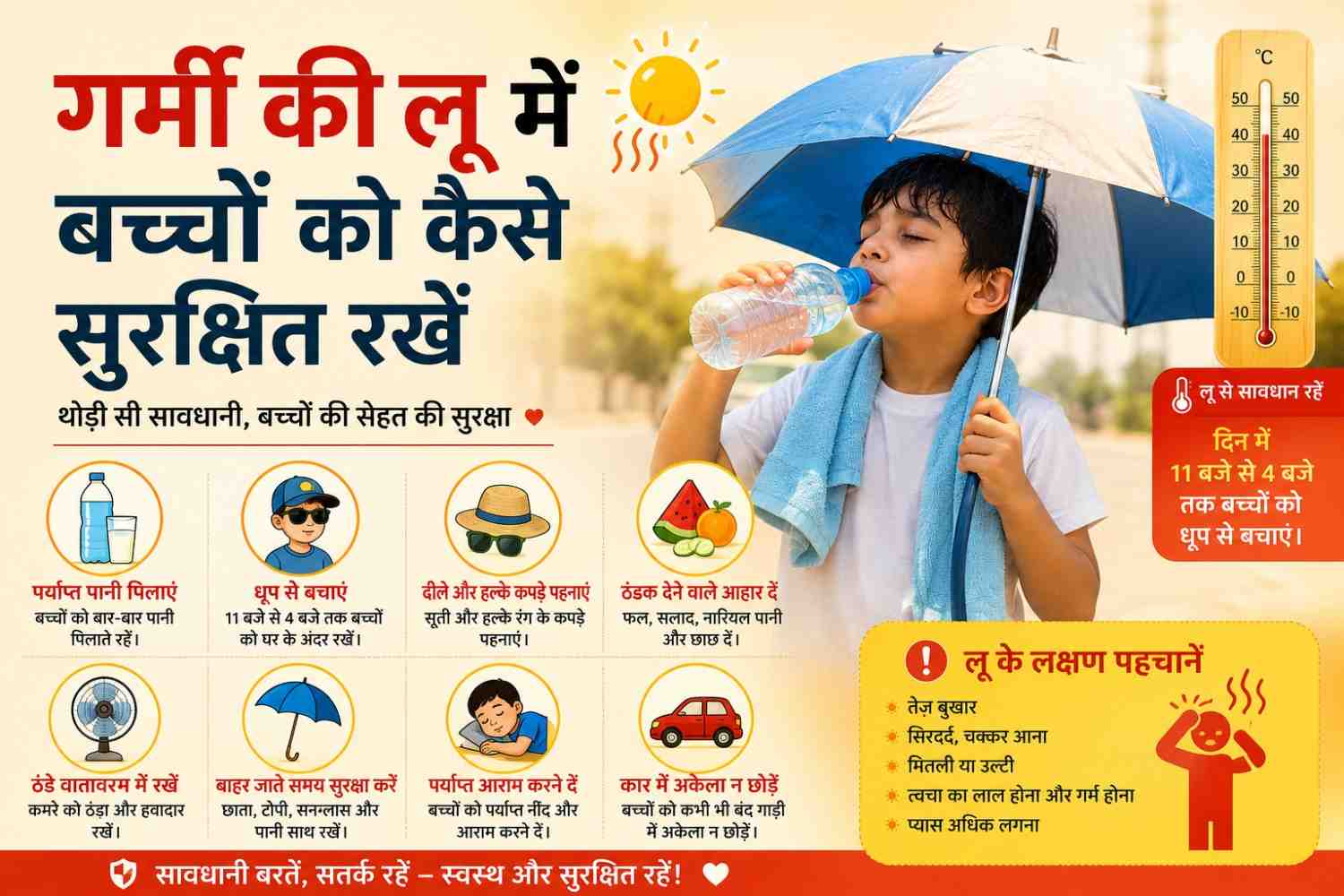 गर्मी की लू में बच्चों को कैसे सुरक्षित रखें