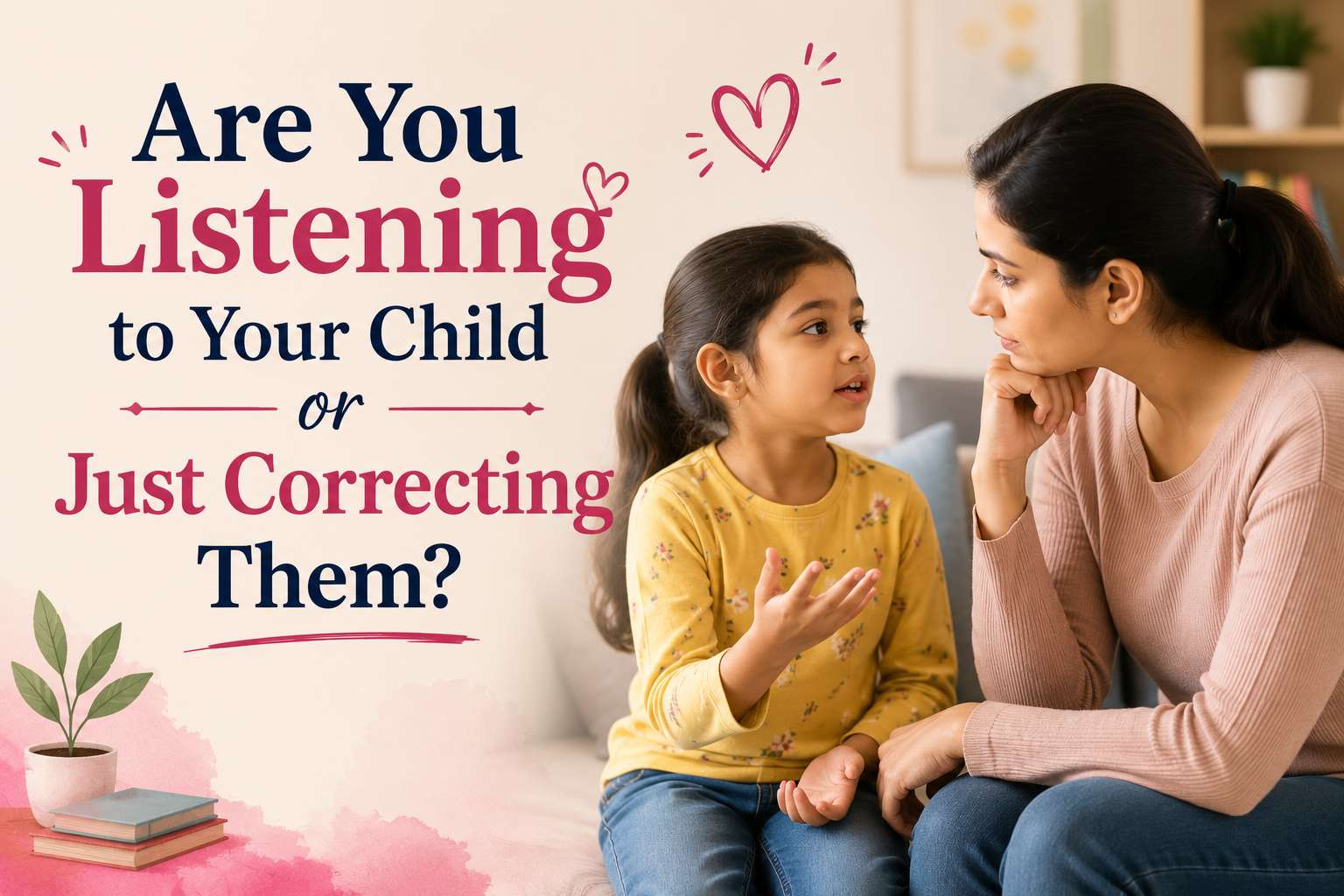 Parent listening attentively to their child during a heartfelt conversation