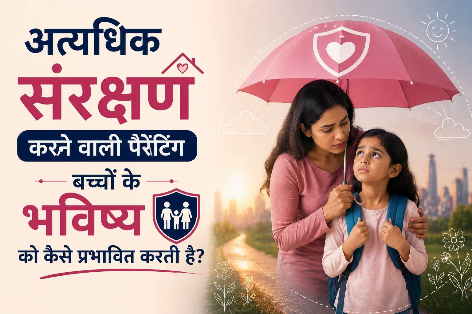 माता-पिता अपने बच्चे को अत्यधिक सुरक्षा देते हुए, जो उसकी स्वतंत्रता को प्रभावित कर रहा है