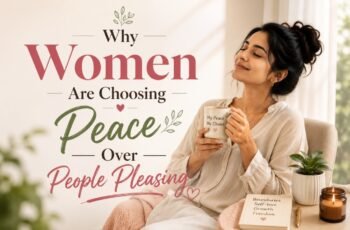 Confident woman choosing peace and balance over people pleasing