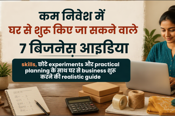 घर के शांत workspace में laptop, packaging materials और order list के साथ योजना बनाती भारतीय महिला