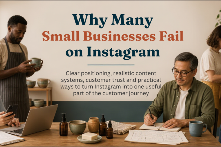 भारतीय महिला entrepreneur अपने Instagram business profile, content plan और customer inquiry system की समीक्षा करती हुई