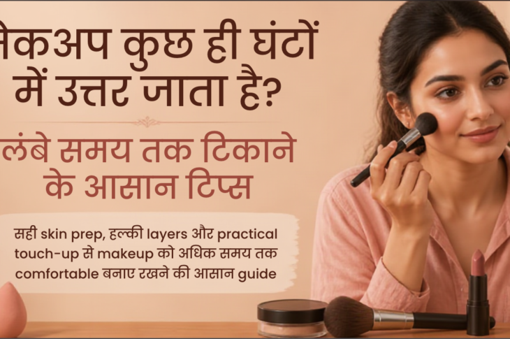 लंबे समय तक टिकने वाले makeup tips का हिंदी ब्लॉग दृश्य